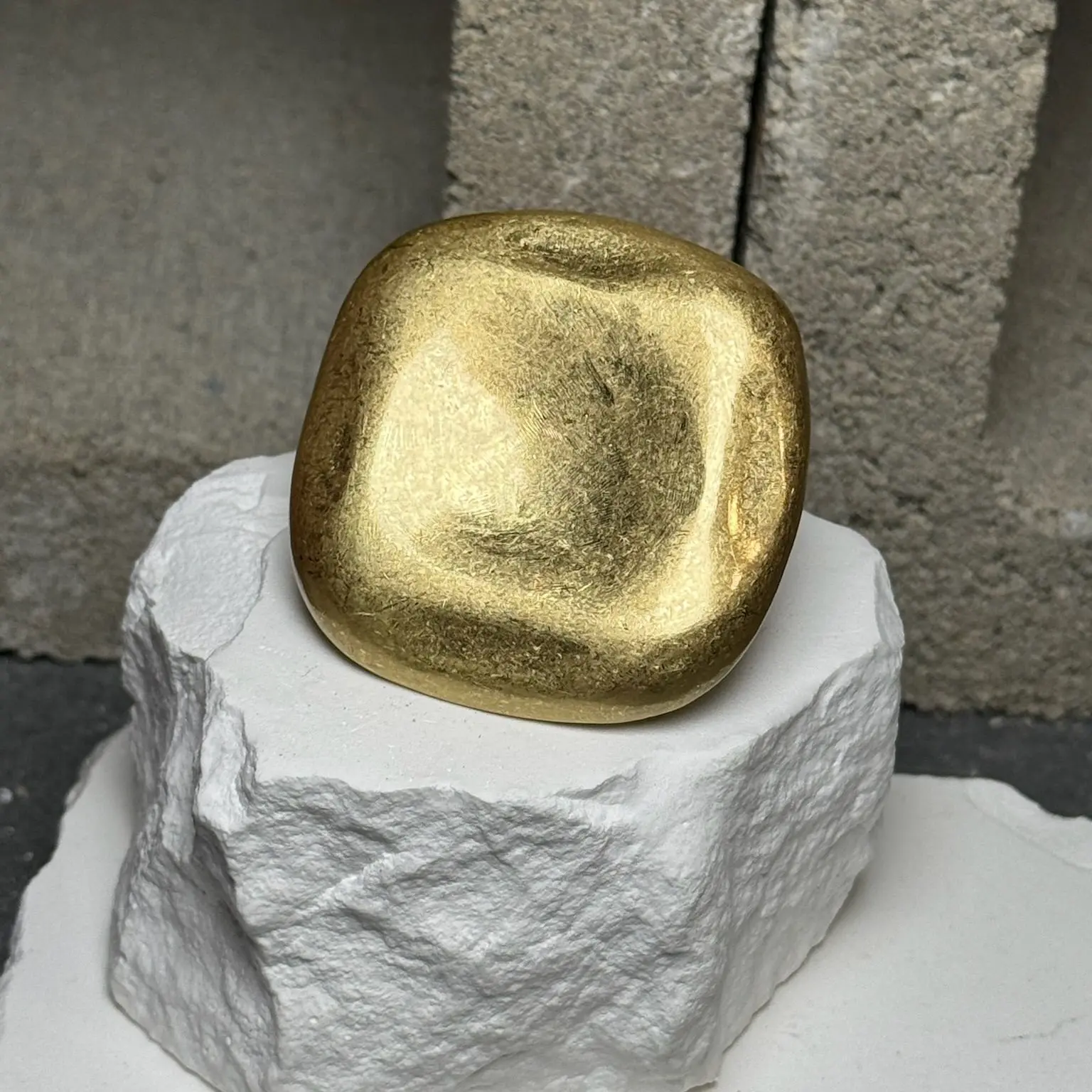 Move in Silence Brushed Adjustable Statement Ring Up To Size 10