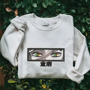 Kimetsu no Yaiba Anime Embroidered Hoodie, Douma Shirt, Gift for Fans