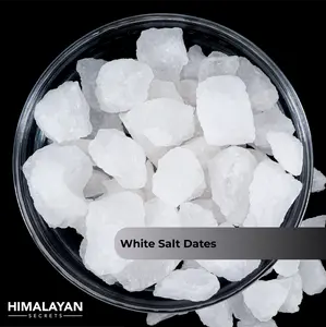 44 LB Himalayan WHITE Salt DATE SIZE CHUNKS