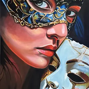 Acrylic canvas portrait Hand Made 24x36inch Decor Wall Artistic Decoration