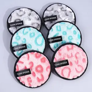 Makeup Remover Powder Puff, 6 Counts/set Reusable & Washable Soft, Gentle & Skin Friendly Face Cleansing Tool, Easy Carrying for Travel, Cosmetic