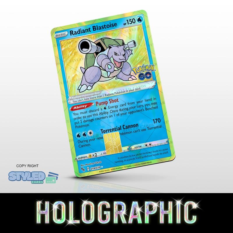 holographic pokemon debit card stickers/skins.high quality vinyl with UV ink made to last Decoration