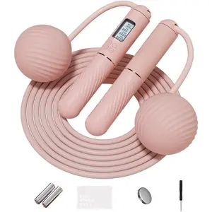 easter giftSmart Jump Rope with LED, Jumping Rope for Men, Women, Skipping Rope with Counter, Home Workout Equipment gravity ball cordless no-slip grip school gym Adjustable Smart activa metabolismo ropeless
