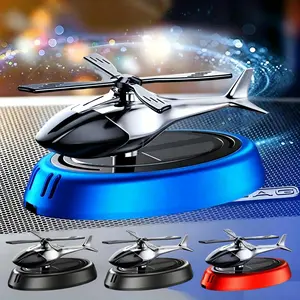 Car fragrance, helicopter-shaped car air freshener, helicopter-shaped interior decoration, suitable for home and office environments, four distinct fragrances with long-lasting aroma