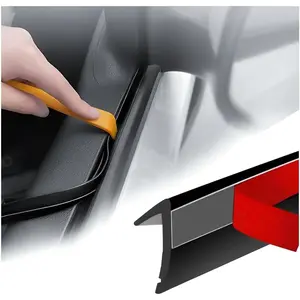 Door Seal Strip, 13Ft L Shaped Self Adhesive Soundproofing  Weather Stripping,  Automotive Doors Windows Trunk Edge Trim, Universal for SUV RV