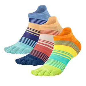 Ankle Toe Socks for Men and Women Cotton Athletic Running Five Finger Socks 3 Pairs