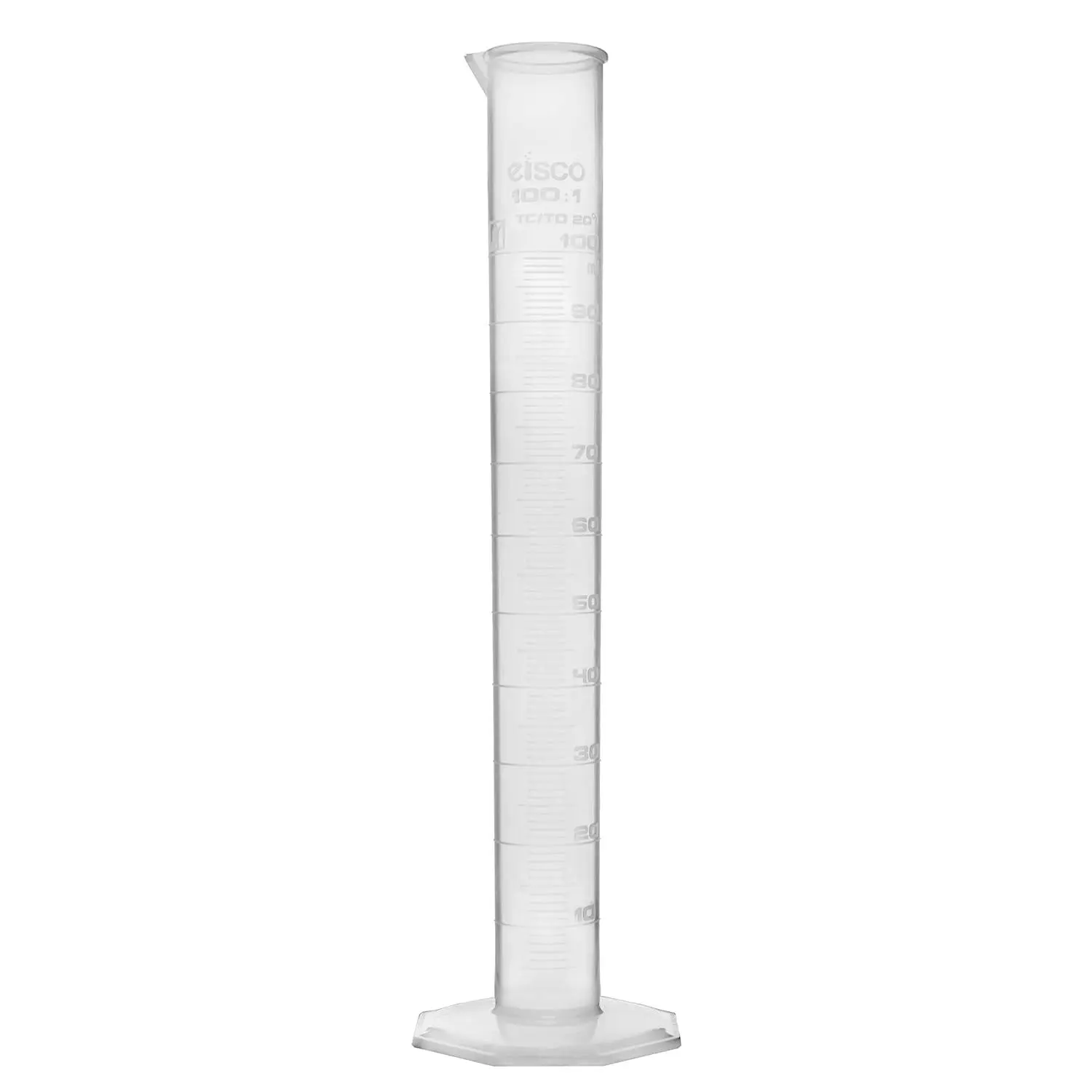 100ml Polypropylene Plastic Graduated Cylinder - Laboratory Quality Scientific Measuring Tool with Extra Stable Base, Autoclavable