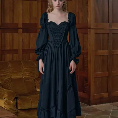 long dresses windsor Lainey Ruffled High Slit Formal Dress maternity_dresses sweeping hem that gives Size:S-L Cocktail Dress Cute Dresses