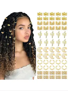 Hair Rings for Braids, Metal Braids Accessories, Hair Decoration for Women and Girls