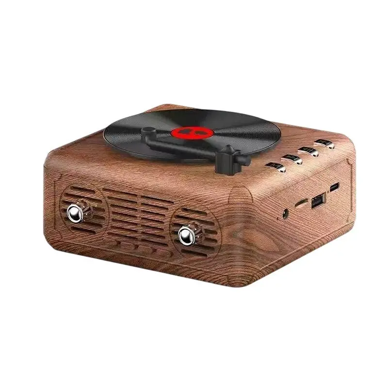 Tech Trendz Retro Bluetooth Vinyl Record Player Speaker – Rotating Turntable 1551
