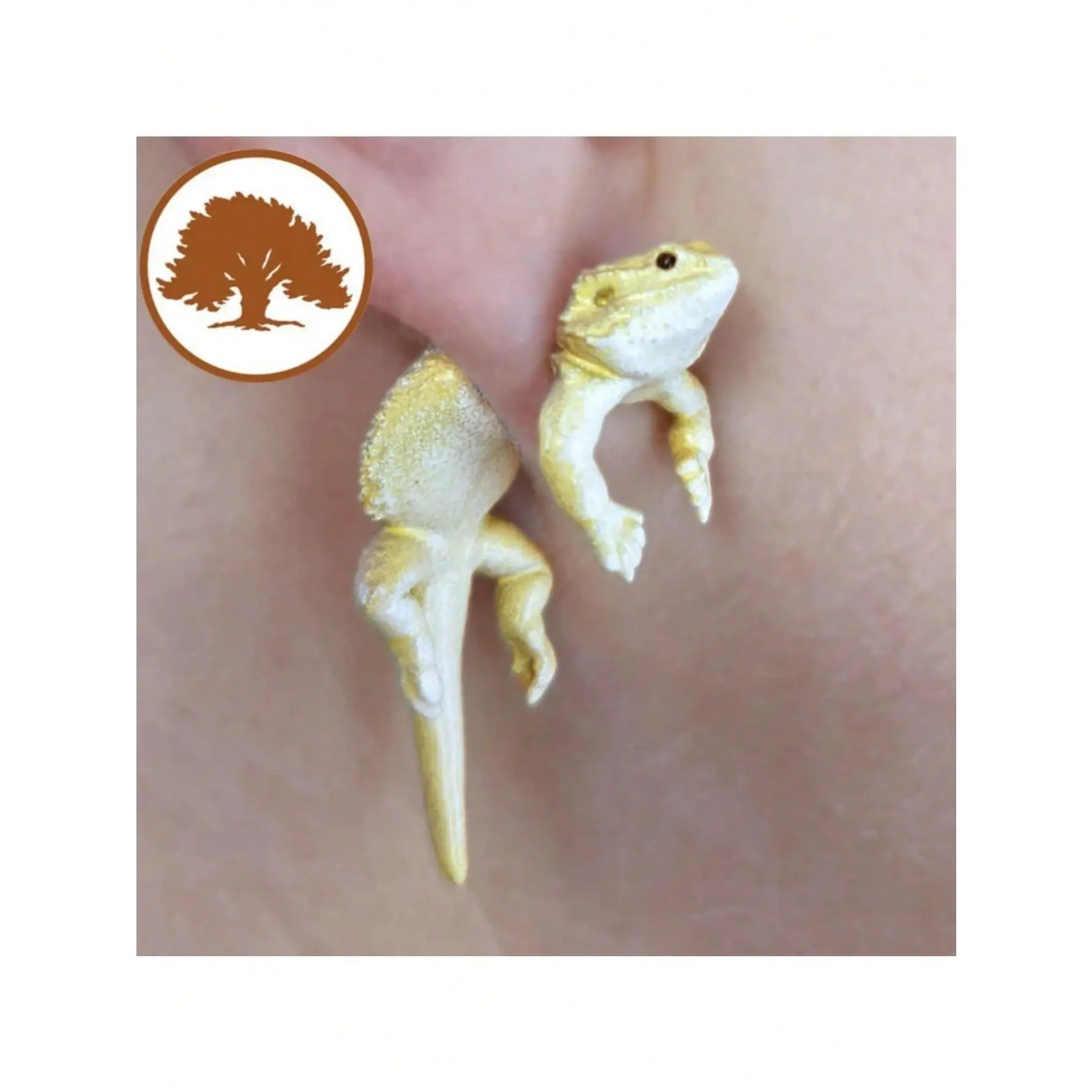 Unique Hip-Hop Hunk Gothic Lizard Earrings Suitable For Both Men And Women Music Festival Party All Saints' Day Gift From A Best Friend 1351