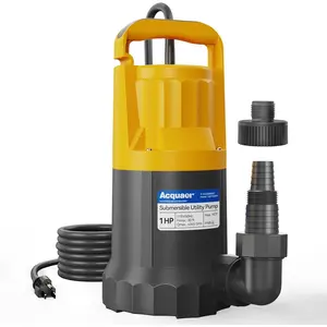 1HP Sump Pump, 4345GPH Pump for Removal in Hot Tubs, Pools, Basements, and Ponds