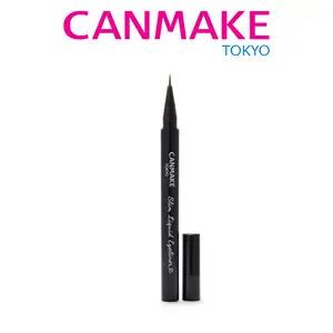 CANMAKE Slim Liquid Eyeliner 0.02 Fl. Oz. Ultra-Slim Brush for Fine Lines Natural Look Made in Japan