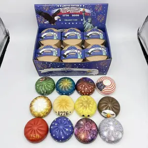 Liberty Dumpling Squishy Blind Box, Independence Day Themed Slow Rising Steamed Bun Squeeze Toys, Crunchy Stress Ball Style Soft Stress Relief Fidget Toy for Kids and Adults, Fun Party Favor Gift Set