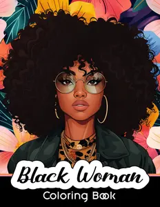 Black Women Coloring Book: 50 Coloring Pages of Beautiful Black Women for Adults: African American Women Portraits
