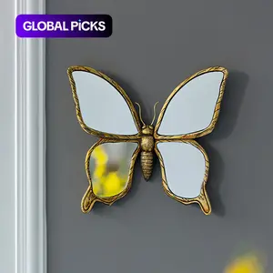 Butterfly Design Wall-mounted Mirror, 1 Count Vintage Resin Butterfly Wall Hanging Decor Home Decor for Living Room or Bedroom#TOP PICKS