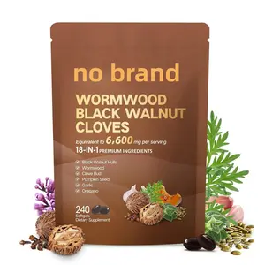 Wormwood Black Walnut Cloves Capsules - Boost Metabolism & Enhance Energy | Contains Black Walnut, Garlic, Wormwood, and More | 240 Capsules (80-Day Supply)