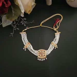 Moti Necklace and Earrings set for women
