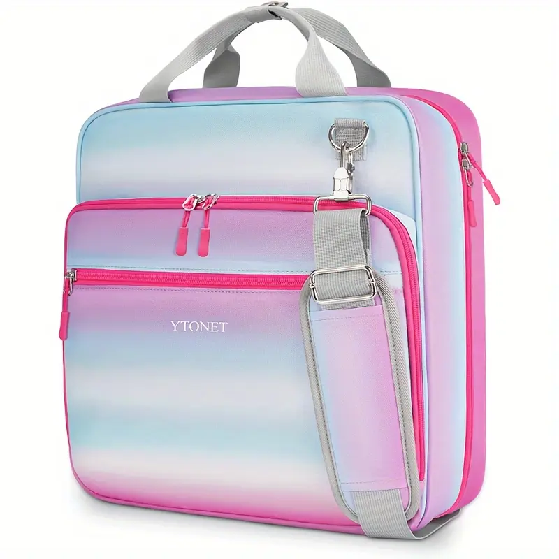 New Zipper Binder 3 Ring 3 Inch Binder With Zipper Fit 15 6 In Laptop 600 Page Extra Large Multi Pocket Binder Organizer With Shoulder Strap Handle Blue   - Sports & Outdoors Office folders