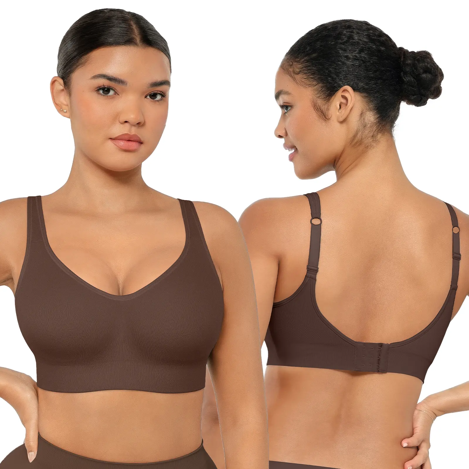 FeelinGirl Women's Wireless Padded Full Coverage Shaper Bra - Daily Comfort Underwear for Women