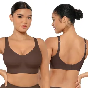FeelinGirl Women's Wireless Padded Full Coverage Shaper Bra - Daily Comfort Underwear for Women