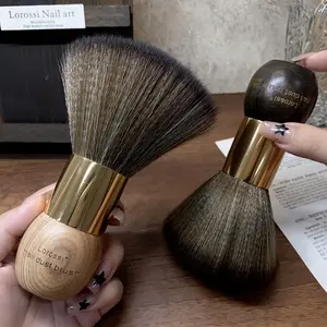 Nail Art Mushroom Brush - Soft-bristled nail dust cleaning brush, precision tool for acrylic/gel nails, lightweight and easy to hold, Nail Care, Cleansing