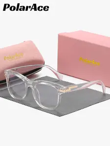 PolarAce 1 Piece Unisex Classically Designed Anti Blue Light Full Frame Plano Glasses For Every Occasion Square Frame Plano Glasses