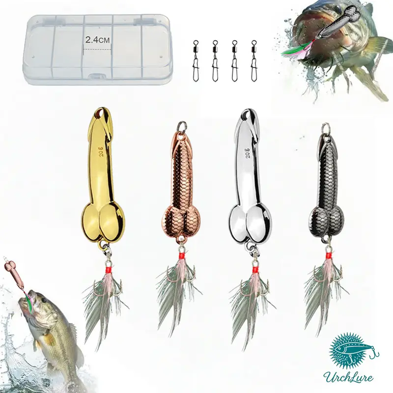 4Pcs Funny Floating & Sinking Fishing Lure Realistic Casting Bait with Hook Multi Water Layer Bass Trout Fishing Bait Outdoor Fishing Gear Gift for Men Anglers