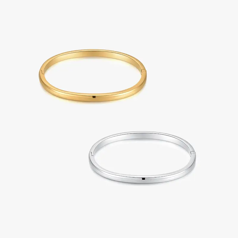 Simple Stacker Cuff Bangle Bracelet