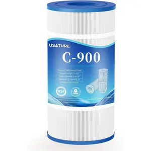 C900 Pool Filter Cartridge Replacement for Hayward Star Clear Plus C900, CX900RE, Pleatco PA90, Unicel C-8409, Filbur FC-1292, 90 sq.ft Cartridge, L x OD: 17-3/8" x 8-15/16"