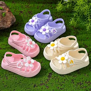 New Girls' Fashionable Cute Floral Princess Shoes Versatile Comfortable Beach Sandals