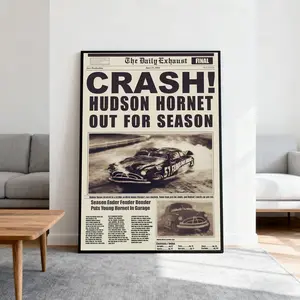 Lightning McQueen Cars Movie Poster, Retro Movie Poster,Movie Fan Gifts | Wall Decorations, Custom Movie Poster Unframed