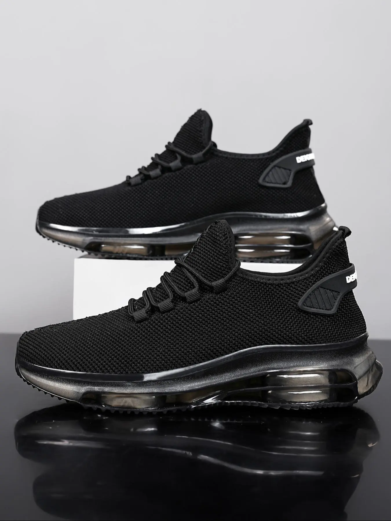 Men's Fashionable Lace Up Front Mesh Sneakers, Knitted Running Shoes, Casual Breathable Comfortable Sports Running Shoes, Male All-match Round Toe Trending Athletic Shoes for Daily Wear, Athletic Running Trainers, Closed