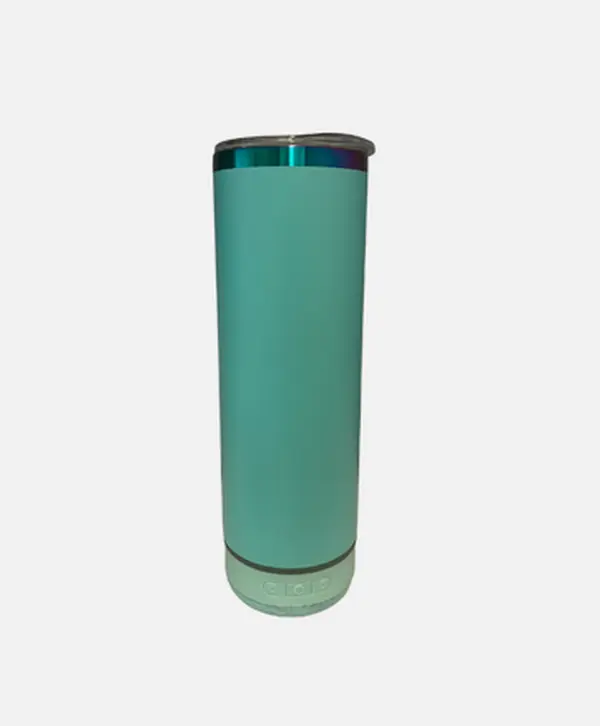 20 oz Insulated Tumbler with Lid, Mini Bluetooth Speaker & Straw Leak-Proof Stainless Steel Mug for Hot & Cold Beverages
