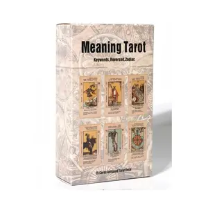Meaning Tarot Card With Meaning On Them Beginner Tarot Keyword Antiqued Tarot Deck Learn Tarot 78 Cards For Party, Gift