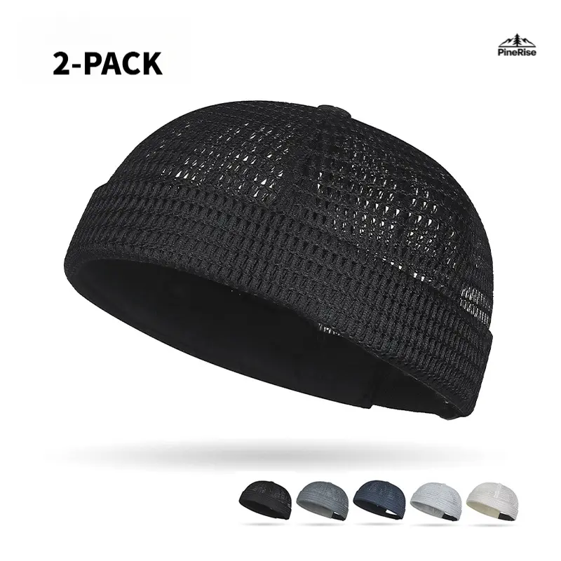 Unisex Mesh Brimless Beanie - Lightweight, Adjustable, Breathable Hip Hop Docker Cap with Durable Stitching, Quick Sweat-Wicking for Summer Cycling, Outdoor Leisure, Traveling, Daily Commute