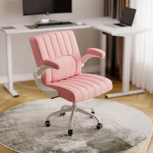 Armless Office Chair for Cross-Legged Sitting, Comfortable Home Desk Chair with Wheels, Perfect for Living Room, Bedroom, and Study Room