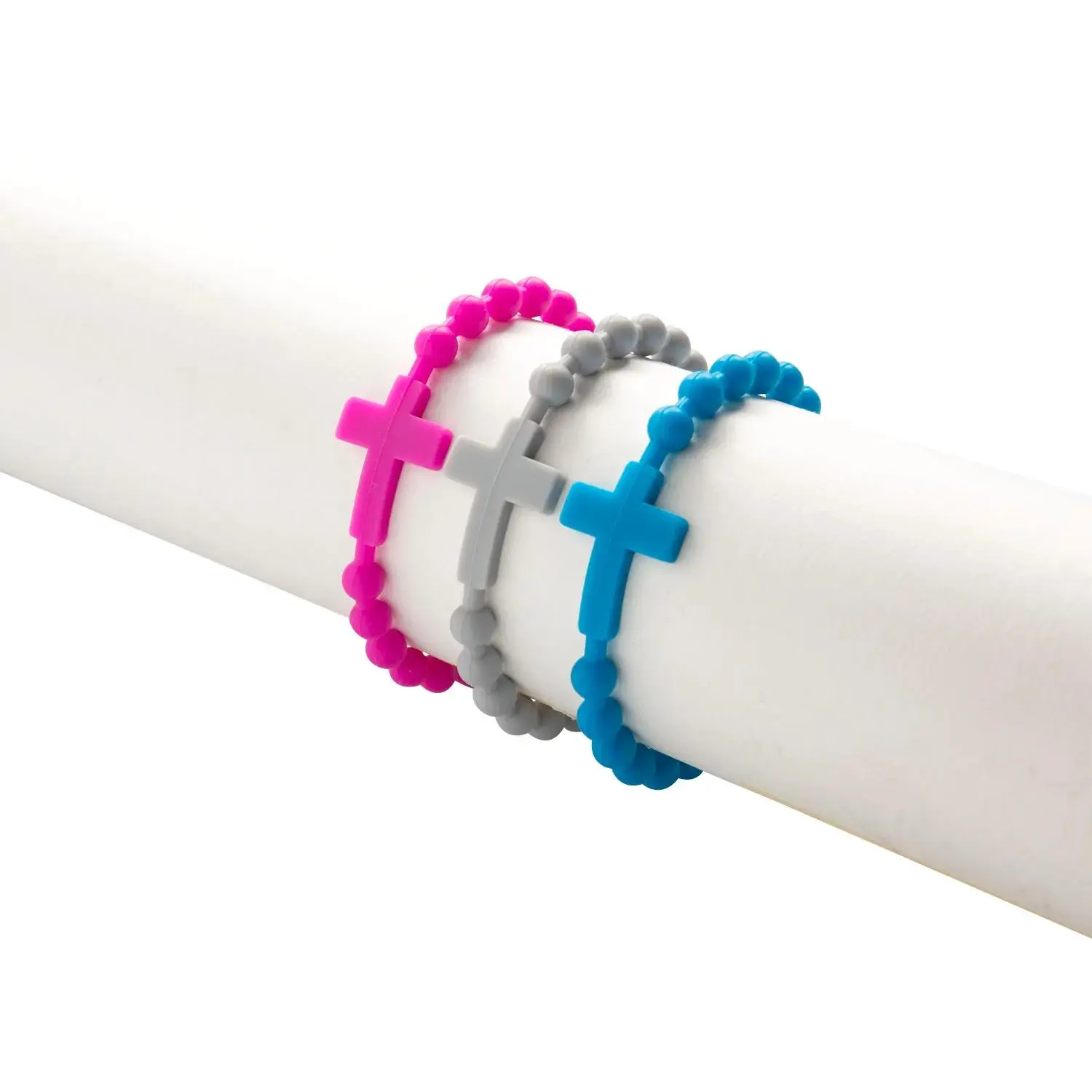 Colored Cross Rubber Faith Bracelets - 12 Pc., Religious Design Bracelets & Bangles, Daily Wear Fashion Accessory, Fabulous Gifts for Loved Ones Colored Cross Rubber Faith Bracelets - 12 Pc., Religious Design Bracelets & Bangles, Daily Wear Fashion Accessory, Fabulous Gifts for Loved Ones