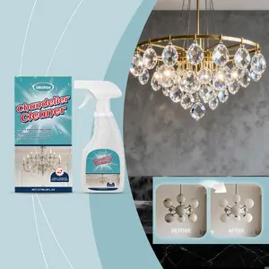 Chandelier Cleaner, Drip Dry Spray, No Wipe - Dust Remover & Streak Free Glass Cleaner Spray for Chandeliers Crystals & Window Screen Surface - All Purpose Cleaning Supplies, Interior Detail Cleaner (8 oz)