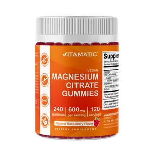 Vitamatic Magnesium Citrate Gummies 600mg per Serving - 240 Vegan Gummies Healthcare Natural