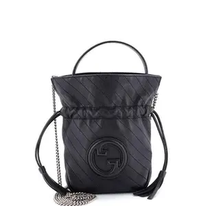 Pre-owned GUCCI Leather Crossbody Bags Blondie Mini Black