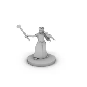 Dwarf Female Druid Tabletop DND Gaming Miniature