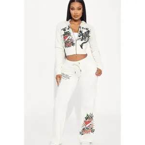 Ed Hardy Dragon Heart Pant - Ivory M