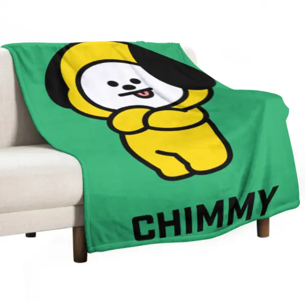 Cartoon BT21 Blanket Camping Throw Blanket Outdoor Picnic Gift for KPOP Fan Soft Lightweight Easy to Store
