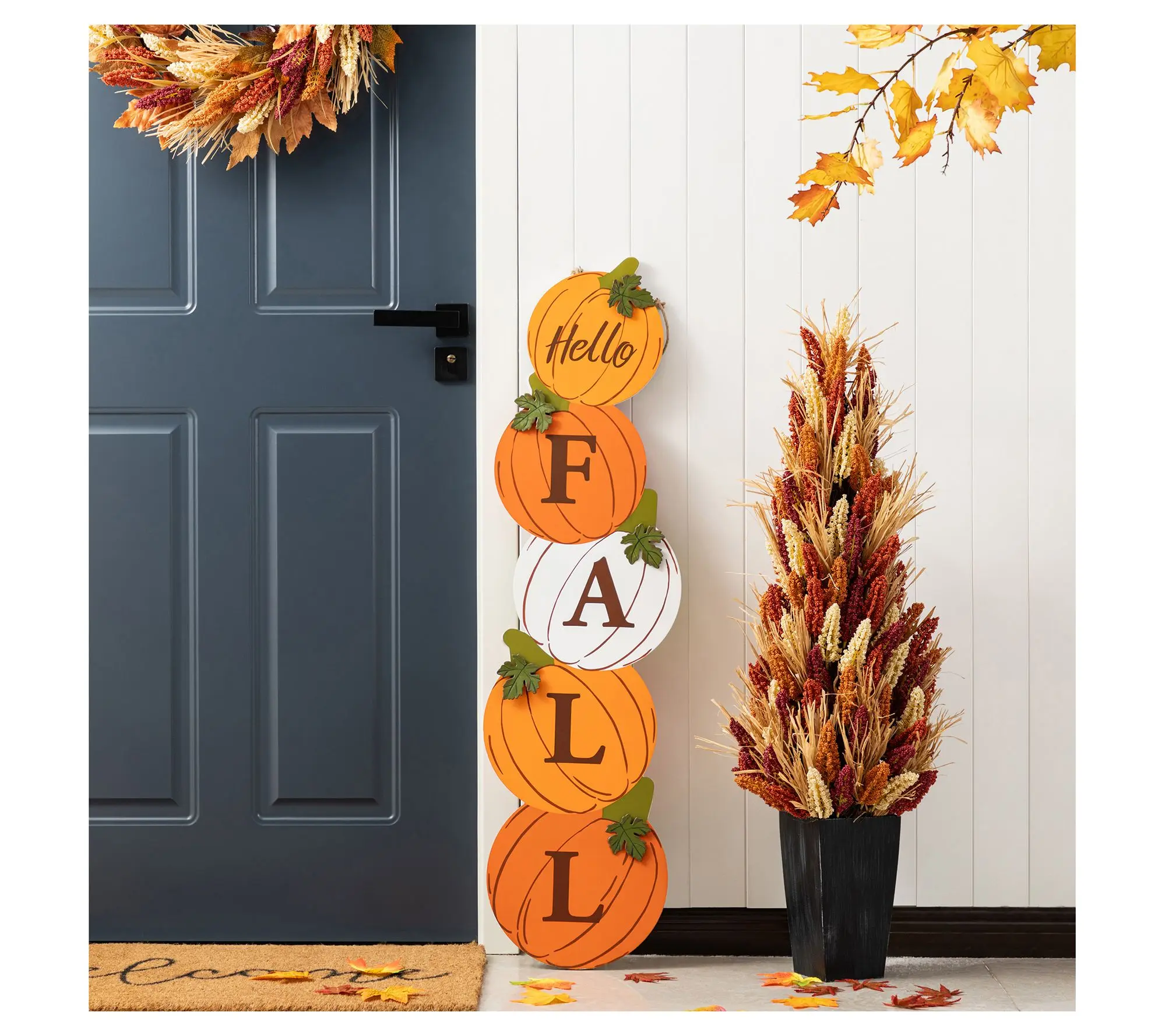 Glitzhome 42"H Fall and Christmas Double Sided Porch Sign Glitzhome 42"H Fall and Christmas Double Sided Porch Sign