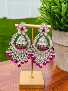 Myra Silver Jhumki Earrings