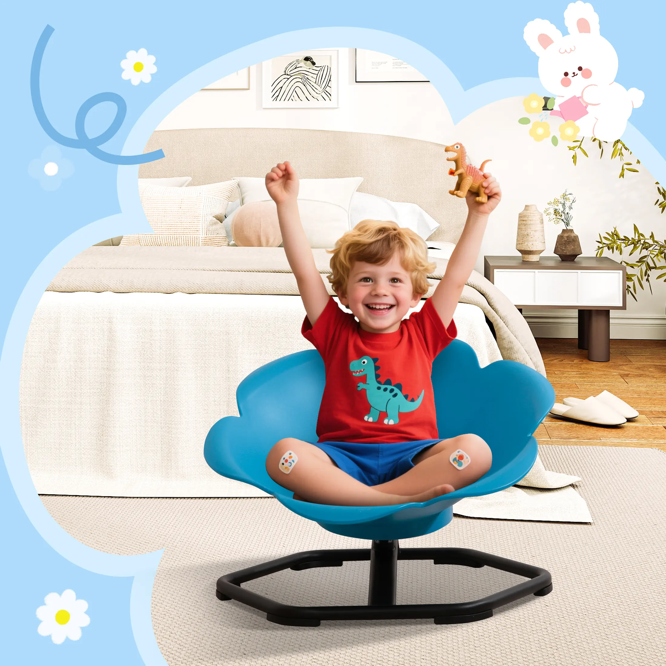 Segmart Kids Sensory Swivel Chair, Spinning Chair for Autistic