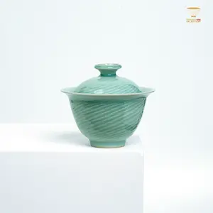 【Longquan Celadon by Liao Xinliang ·Rising Winds and Flowing Waters Cup,Gaiwan,Teapot,Sharing Cup and Lid-holder Series｜A Masterpiece of Craftsmanship & Tea Aesthetic Collection】