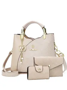 Women's Fashionable Patchwork Print Handbag & Clutch Bag & Wallet, Casual Versatile Bag Set for Women, Trendy All-match Commuter Bag for Daily Used, Elegant Minimalist Handbag