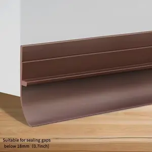 Yitap 2m Thick Rubber Door Bottom Seal Strip, Self-Adhesive Gap Sealer, Strong Insulation Windproof Insect Proof Air Leakage Prevention